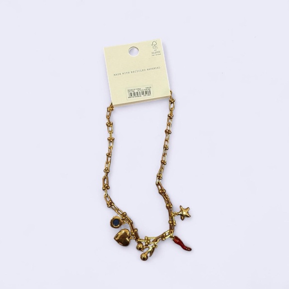 Madewell Gold Necklace with Star and Heart Charms - Picture 2 of 4